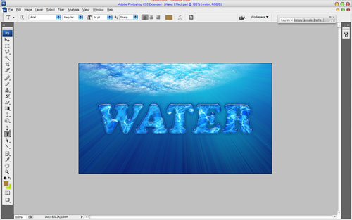 Interesting Water Text Effect 12