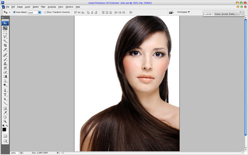 Professional Hair Processing in Photoshop 01