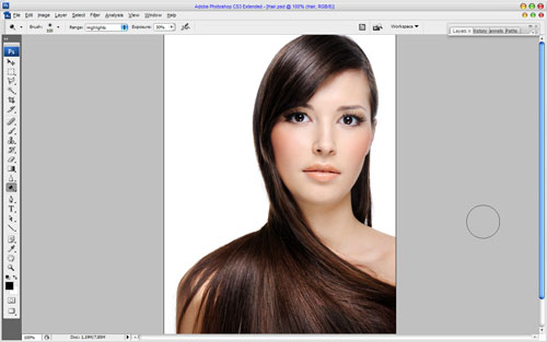 Professional Hair Processing in Photoshop 02