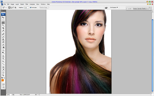 Professional Hair Processing in Photoshop 12