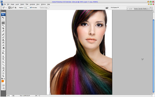 Professional Hair Processing in Photoshop 13