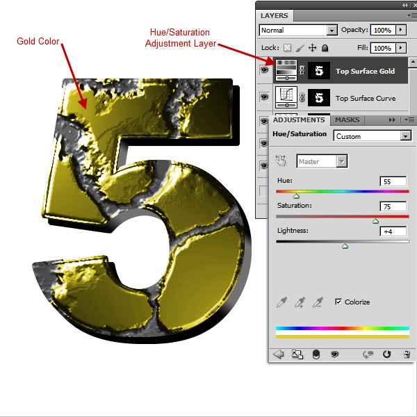 Create an Advanced Eroded Gold Effect 37