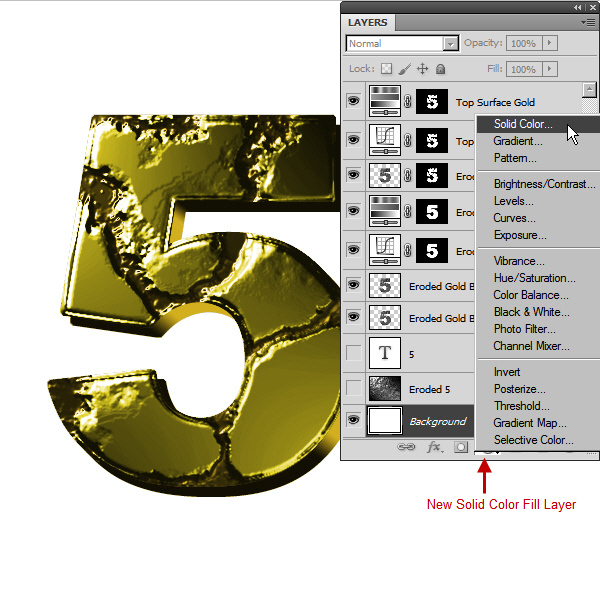 Create an Advanced Eroded Gold Effect 40
