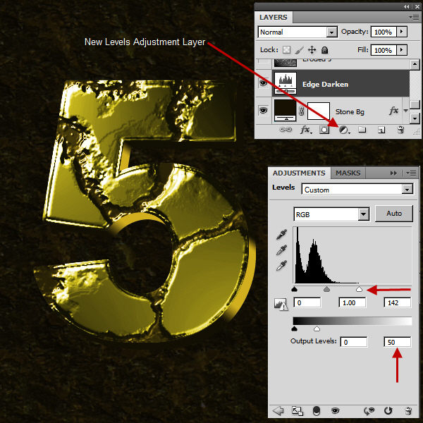 Create an Advanced Eroded Gold Effect 44