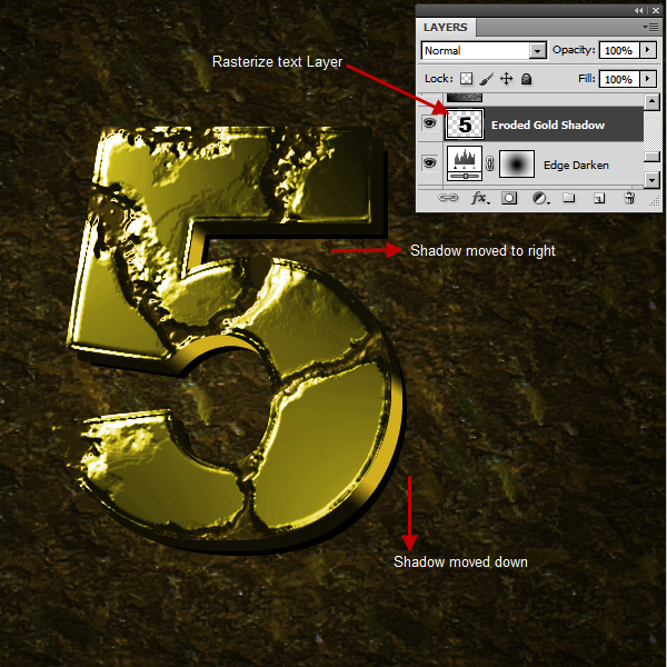 Create an Advanced Eroded Gold Effect 48