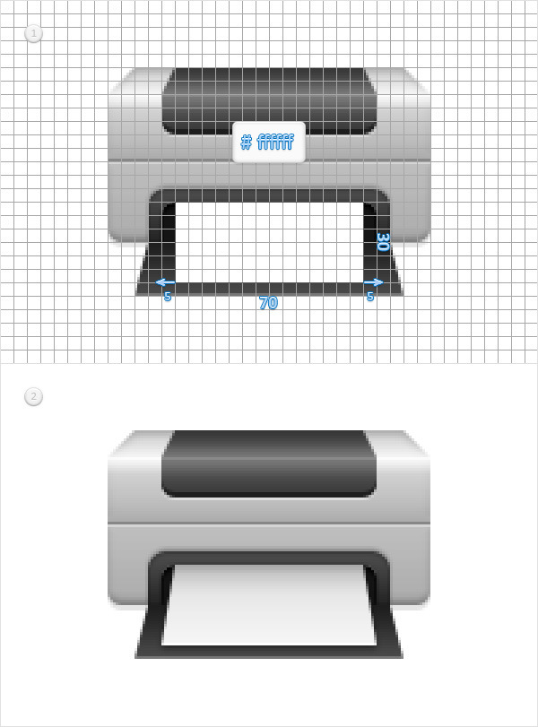 Create a Printer Icon in Adobe Photoshop 12