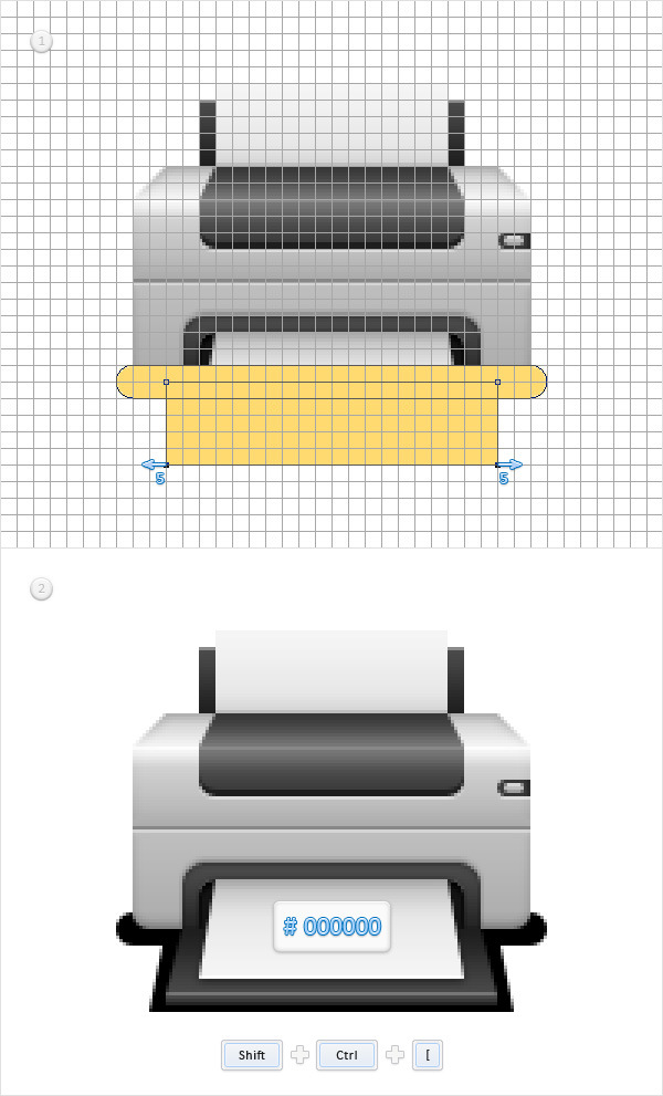 Create a Printer Icon in Adobe Photoshop 20