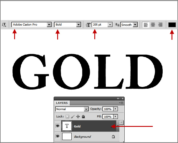 Learn a realistic gold text effect in Photoshop 2