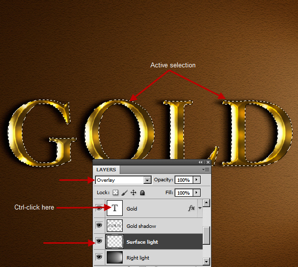Learn a realistic gold text effect in Photoshop 40