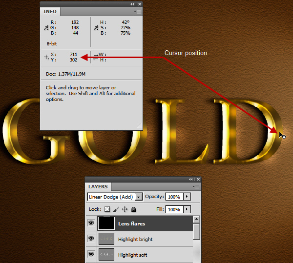 Learn a realistic gold text effect in Photoshop 46