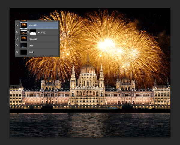 How to Add Fireworks to a Photo 9